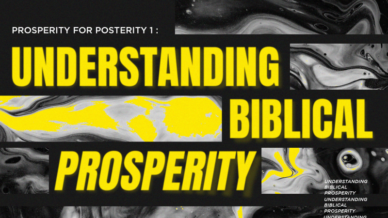 Prosperity For Posterity: Understanding Biblical Prosperity 2 Image