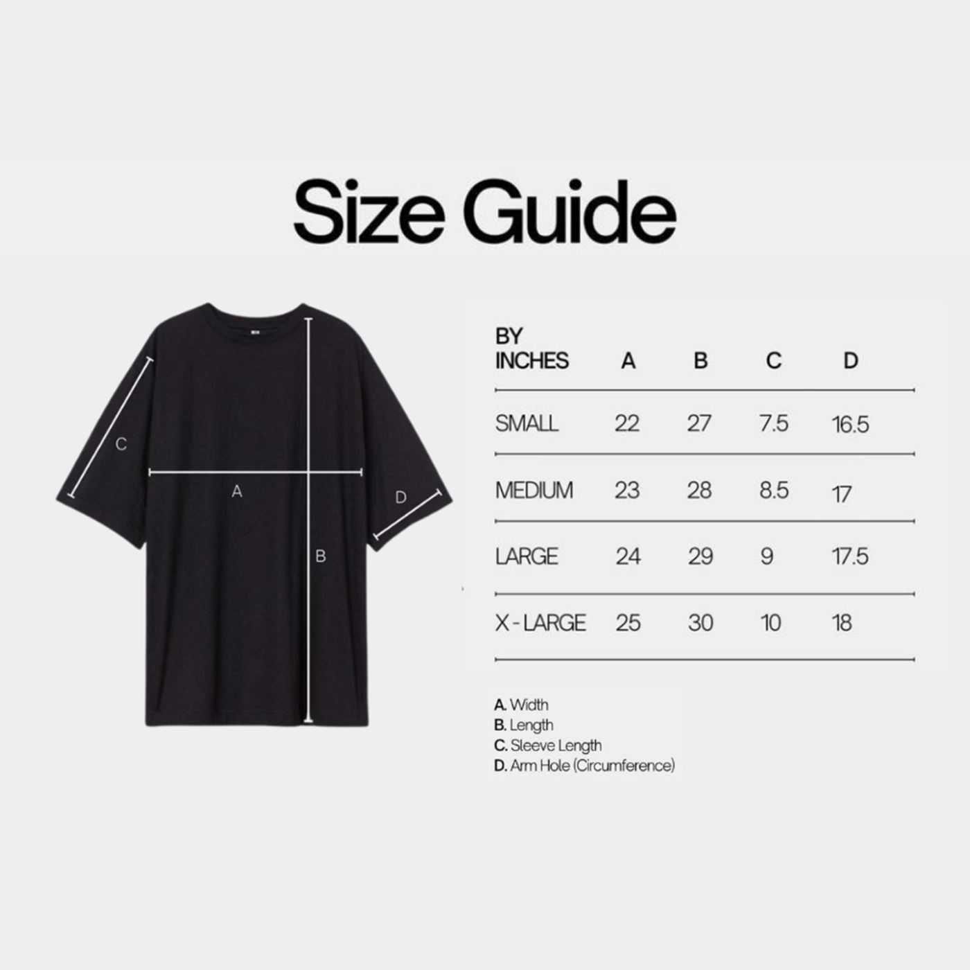 Shirt Size Guide